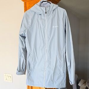 New Women's Columbia Switchback Lined Long Jacket - XL Light Blue/Gray